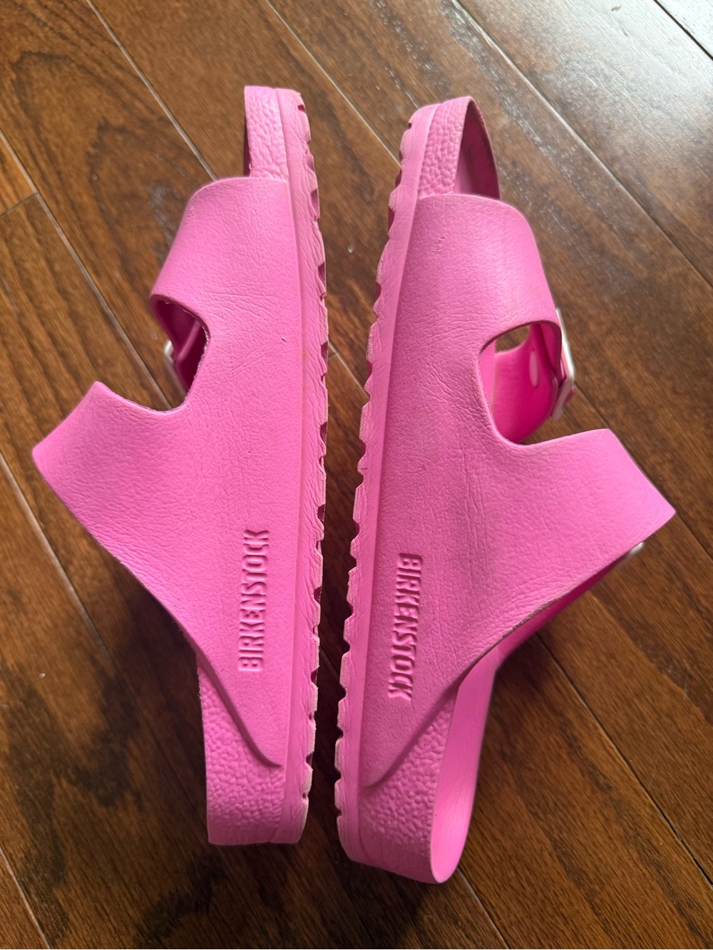 Birkenstock women’s Pink Double-Buckle EVA Sandals size EU 38 /7 US women’s - Picture 4 of 8
